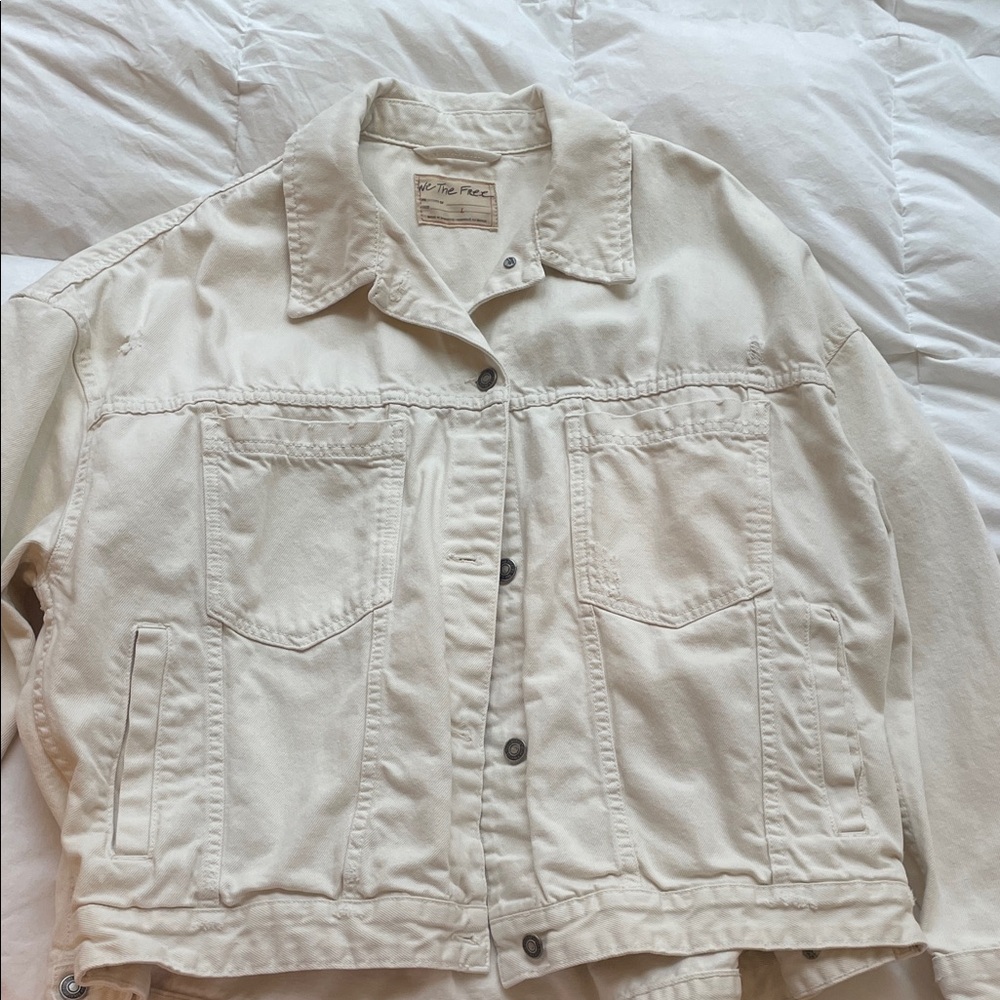 We The Free Off-White Denim Jacket